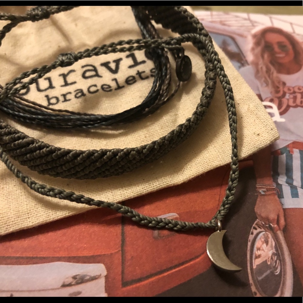 PURA VIDA NWOT BRAIDED & CRESCENT CHARM Bracelets